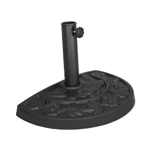 WestinTrends Sturdy Freestanding Resin Umbrella Half Base, Black - 1 of 3