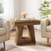 Lantine 24" Modern Side Table, 2-Tier Narrow Wooden End Table with Trapezoid Base, Farmhouse Small Nightstand for Living Room, Bedroom - 4 of 4