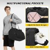 Hachikiko Men's 21" Lightweight Hachikiko Duffle Bag with Shoe Compartment - Gym, Travel & Weekend Bag,41L - Black - 3 of 4