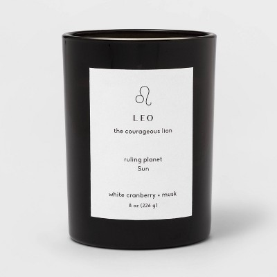 8oz Glass Jar Zodiac Candles Black - Threshold™