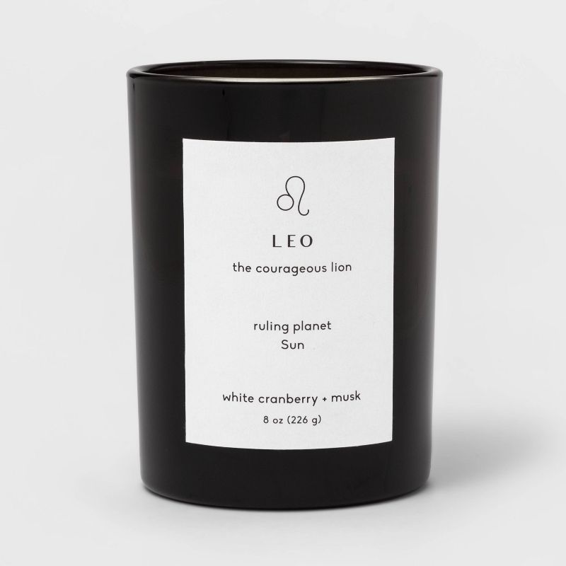 8oz Glass Jar Zodiac Candles Black - Project 62™, 1 of 9