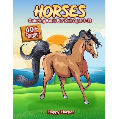 Horses Coloring Book - Large Print by  Harper Hall (Paperback)