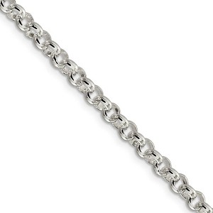 Black Bow Jewelry 4.75mm Sterling Silver Solid Belcher (Rolo) Chain Necklace - 1 of 4