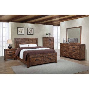 Wren 6 Drawer Dresser and Mirror Set Chestnut - Picket House Furnishings: Rustic Style, Felt-Lined & Dust Proof Storage - 1 of 4
