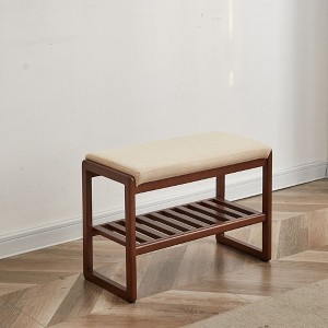 NicBex Storage Bench Solid Wood Shoe Rack with High Rebound Sponge Cushion for Bedroom and Entryway - 1 of 4