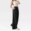 Womens Wide Leg Pants 2025 High Waist Palazzo Pants Stretch Fit Pleated Dressy Pants Business Trousers Office Work Suit Pants - 3 of 4