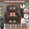 CAVINAS Power Lift Recliner with Massage & Heat for Elderly, Wide Overstuffed Heavy Duty Chair, Dual USB-C Ports & Steel Cup Holders - 2 of 4