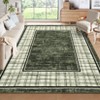 Modern Area Rug Ultra-Soft Throw Rugs Contemporary Plaid Accent Carpet Non-Shedding Bordered Floor Cover Foldable Thin Indoor Mat for Bedroom - 2 of 4