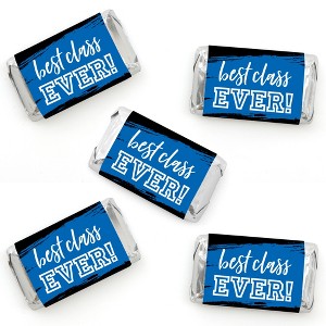 Big Dot of Happiness Reunited Blue - Mini Candy Bar Wrapper Stickers - Royal Blue School Class Reunion Party Small Favors - 40 Count - 1 of 4
