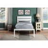 NicBex Modern Twin/Full/Queen Size Metal Platform Bed Frame with Headboard,Large Under Bed Storage,Strong Metal Slats,Easy Assembly,White/Black - 3 of 4