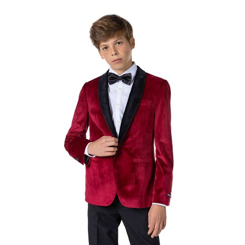 Opposuits Deluxe Teen Boys Blazer Dinner Jacket Burgundy Red