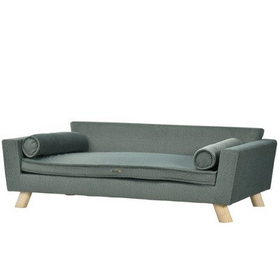 Dog Couch with Removable Pillows, Foam Pet Sofa, Cat Sofa with Removable Washable Cushion & Water-Resistant Fabric