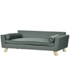 PawHut 39" Dog Couch with Removable Pillows, Foam Pet Sofa, Cat Sofa with Removable Washable Cushion & Water-Resistant Fabric, Gray - 4 of 4