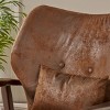Haddie Mid Century Modern Microfiber Club Chair Brown - Christopher Knight Home: Upholstered, Comfortable Seat, Includes Pillow - 3 of 4