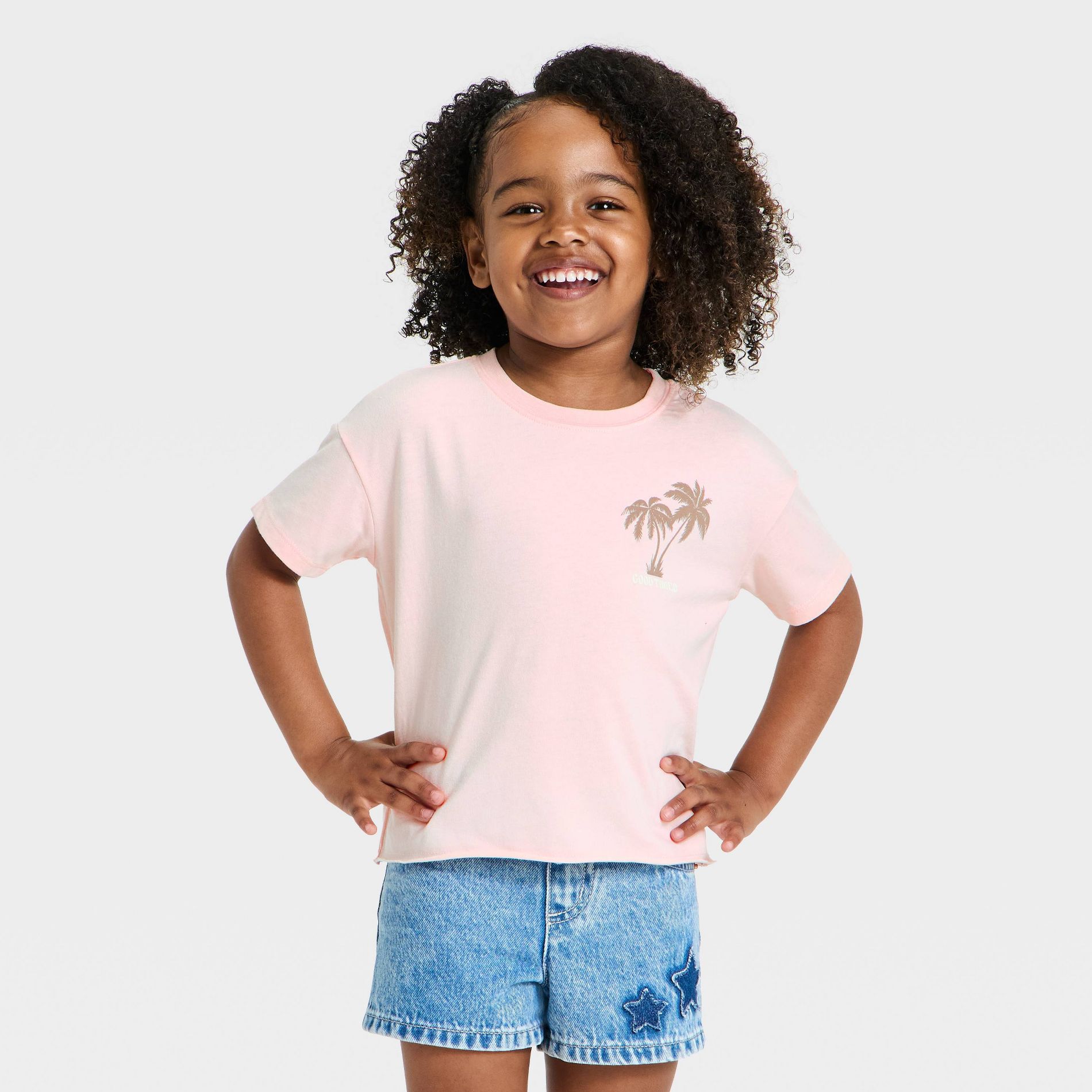 Grayson Mini Toddler Girls' Good Times Oversized T-Shirt - Light Pink