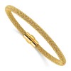Black Bow Jewelry 18k Gold Plated Sterling Silver 5mm Popcorn Mesh Chain Bracelet, 7.5in - 3 of 4