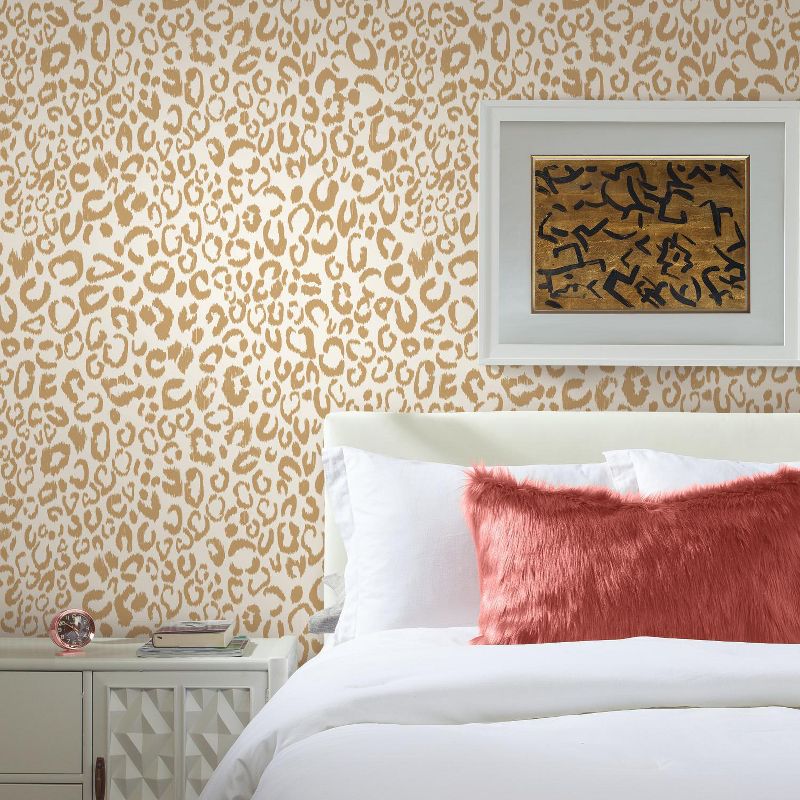 RoomMates Leopard Peel &#38; Stick Wallpaper Gold, 5 of 8