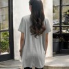 Amaryllis Women's Casual Tunic with Round Neck Short Sleeves Side Pockets Relaxed Fit Soft and Comfortable Everyday Top - 3 of 4