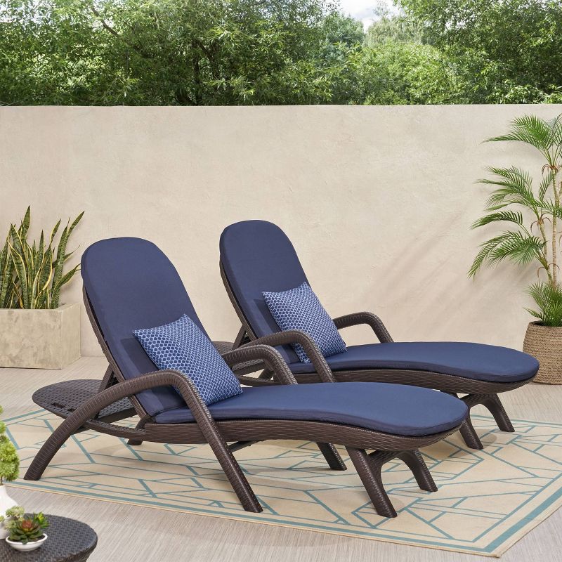 Waverly Patio Faux Wicker Chaise Lounge - Christopher Knight Home, 3 of 7