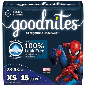 Goodnites Boys' Nighttime Underwear - (Select Size and Count) - 1 of 4