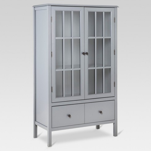 Windham Tall Storage Cabinet With Drawer Gray - Threshold ...