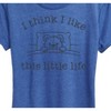 Women's - Instant Message - I Think I Like This Little Life Bear In Bed Short Sleeve Graphic T-Shirt - 2 of 4