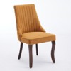 Kitchen Dinner Chair Comfy Fabric Upholstered Accent Chair for Dining Room with Curved Solid Wood Legs,Set of 2 - 2 of 4