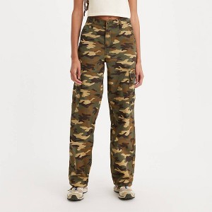 Levi s Women s Mid rise 94 Baggy Cargo Wide Leg Jeans Grape Leaf Emily Camo 25 Target