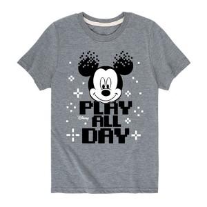 Boys' - Disney - Play All Day Pixels Short Sleeve Graphic T-Shirt - 1 of 4