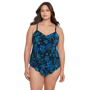 Trimshaper Women's Hank Handkerchief Tankini Swimsuit Top - 1 of 3