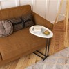 NicBex Modern C-Shaped Side Table, Lightweight End Table for Sofa, C Small Table for Bedside, Couch Side Tables with Metal Frame Slide, Bed Side Table - 3 of 4