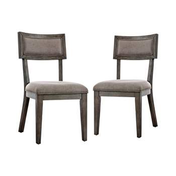 Set of 2 Rawlins Upholstered Dining Chairs Gray - HOMES: Inside + Out
