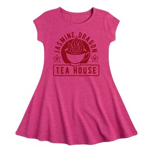 Girls' - Avatar: The Last Airbender - Jasmine Dragon Tea Fit & Flair Cap Sleeve Dress - 1 of 3