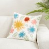 Saro Lifestyle Beautiful Embroidered Floral Down Filled Pillow, 20"x20", Multicolored - 4 of 4