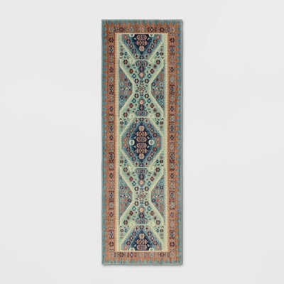 Think Rugs Vista Runner Rug Pattern 2247 Check 60X220cm