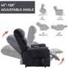 TiramisuBest Up to 350 LBS Chenille Power Lift Recliner Chair, Heavy Duty Motion Mechanism with 8-Point Vibration Massage and Lumbar Heating - 3 of 4