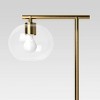 Brass Floor Lamp with Glass Shade - Threshold™: Modern Standing Light, ETL Listed, Metal Body - 4 of 4