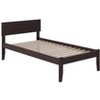 AFI Furnishings Orlando Twin Platform Bed with Open Footboard and Turbo Charger in Espresso - 2 of 4