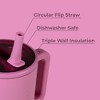 HydroJug Traveler - Water Bottle with Handle & Flip Straw - Leak Resistant Tumbler, Insulated, Stainless Steel & Rubber Base - 3 of 4
