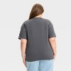 Women's Peanuts Snoopy Bow Short Sleeve Graphic Oversized T-Shirt - Gray - 2 of 3