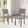 MAYEERTY 4-Pc Wooden Dining Chairs w/Padded Upholstery - Gray Side Chairs for Home - 2 of 4