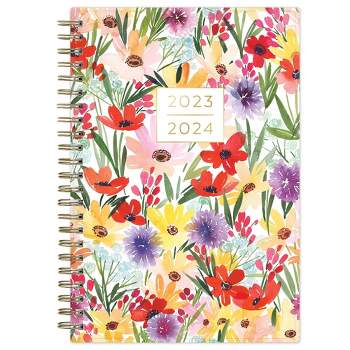 Yao Cheng for Blue Sky 2023-24 Academic Planner Flexible Cover 5"x8" Weekly/Monthly Wirebound Field Daisies