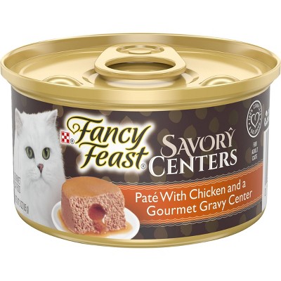Purina Fancy Feast Savory Centers Paté Gourmet Wet Cat Food with Chicken and a Gourmet Gravy Center - 3oz