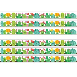 Teacher Created Resources® Happy Cactus Crew Die-Cut Border Trim, 35 Feet Per Pack, 6 Packs - 1 of 4