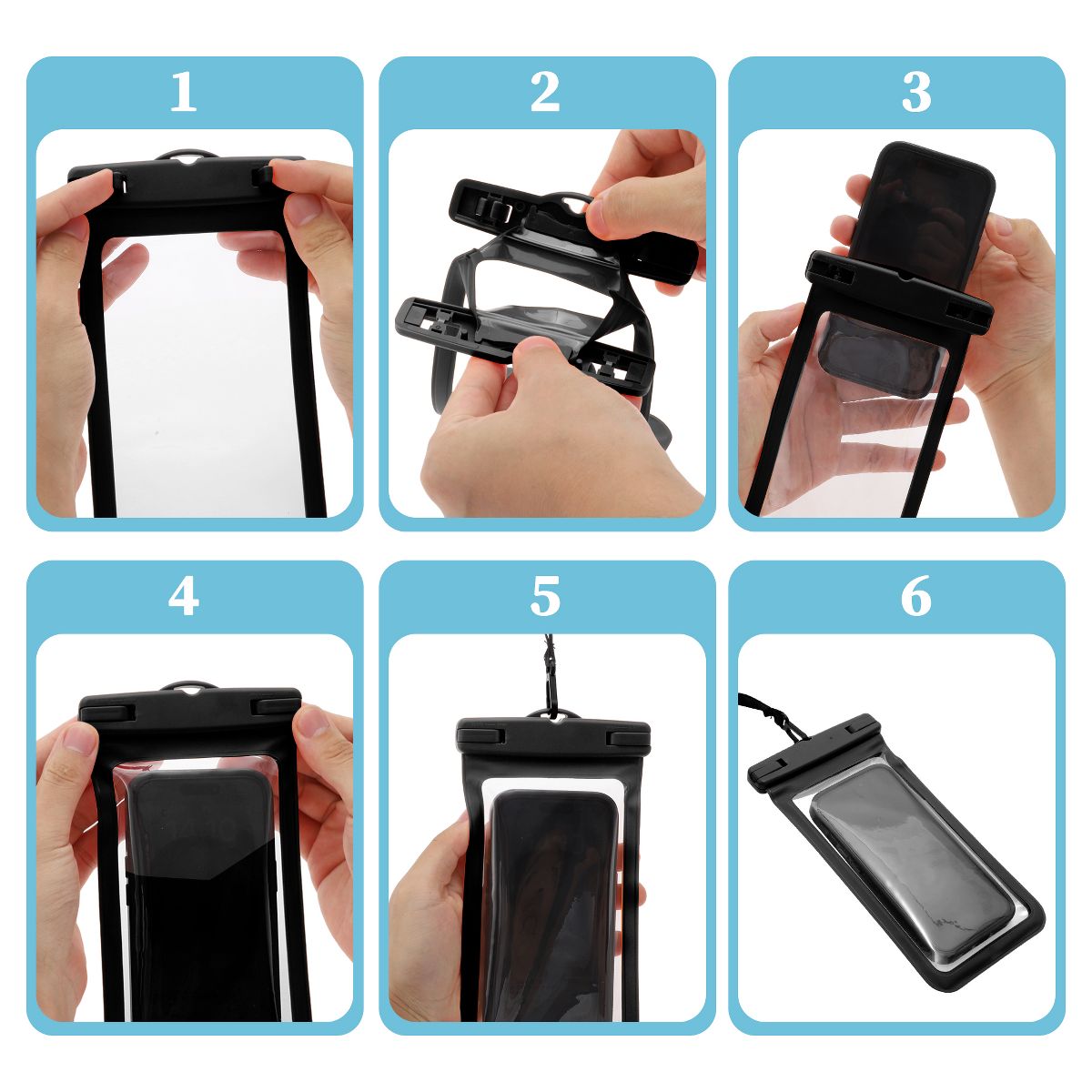 Unique Bargains Universal Mobile Waterproof Bag 4.53"x8.27" 2 Pcs - thumbnail 5