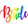 Adult Design By Humans Bride Pride Rainbow Wedding By Anhanva T-Shirt - 2 of 2