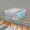 Sterilite 6.25x6.25x15 Inch Narrow Modern Storage Bin w/ Comfortable Carry Through Handles and Banded Rim for Household Organization, Clear - 3 of 4