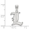 Black Bow Jewelry 14k White Gold Louisville Cardinals NCAA Medium Pendant - 2 of 3