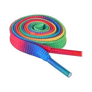 Elerevyo Gender Neutral Colorful Soft Flat Shoe Laces for Sneakers Sports 2 Pairs - 1 of 4