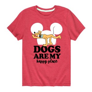 Boys' - Disney - Pluto Dogs Happy Place Short Sleeve Graphic T-Shirt - 1 of 4